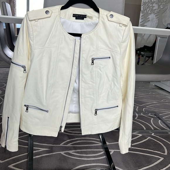 Alice + Olivia Cam Leather Biker Jacket - Picture 6 of 10